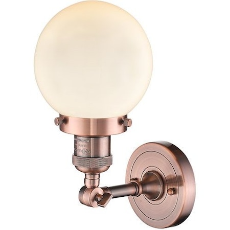 Innovations Lighting 1 Light Vintage Dimmable Led Beacon 6 Inch Sconce, 698066 203-AC-G201-6-LED